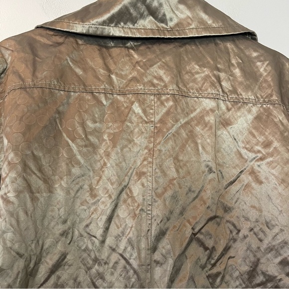 Chico’s Metallic Gold Lightweight Button Front Jacket Boxy Sleeves 3 (XL) - Picture 2 of 9
